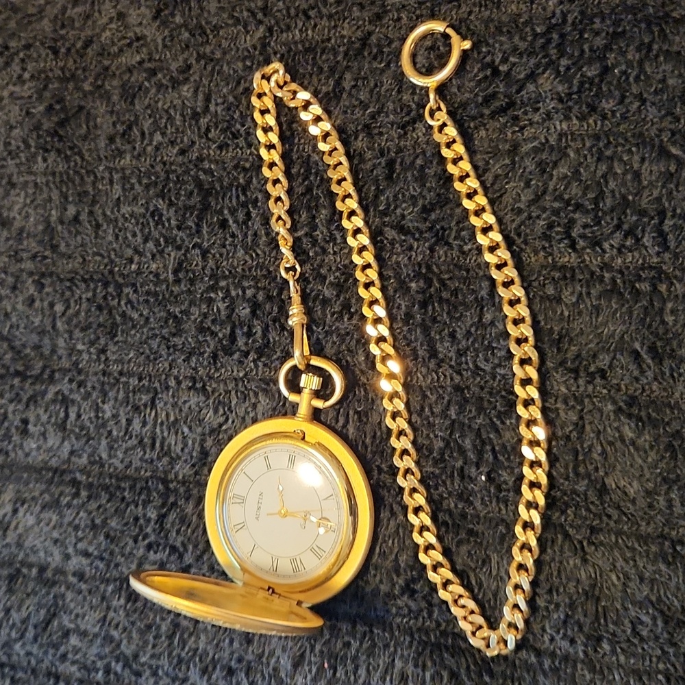 Gold plated pocket watch